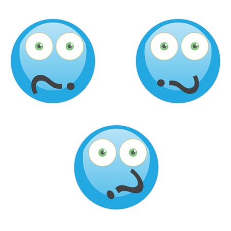 Blue Question Mark Character のイラスト素材