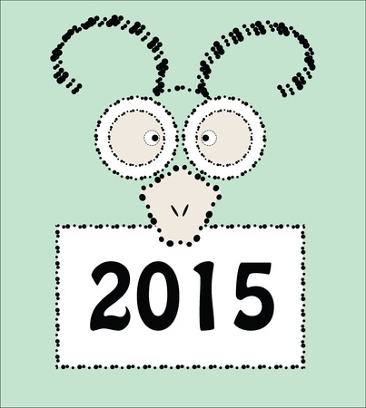 2015 Chinese New Year of the Goat   elements composition celebration cardのイラスト素材