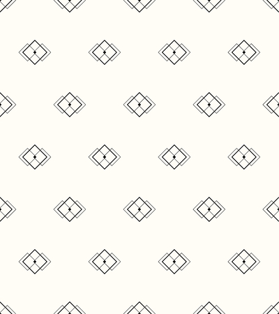 Vector seamless pattern. Black and White modern stylish texture. Repeating geometric tiles of rhombusesのイラスト素材