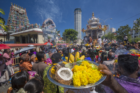 Thaipusam festival at Malaysia, Asian culture.のeditorial素材