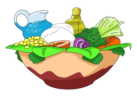 A nice and fresh SÃ¬lad for the summerの写真素材