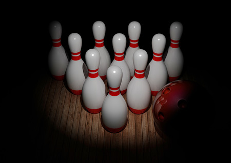 3D RENDER BOWLING ILLUSTRATIONの写真素材