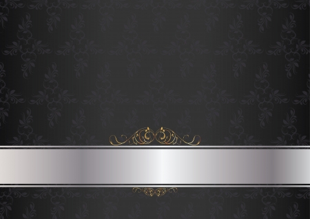 Luxury card dark with silver and gold insertion のイラスト素材