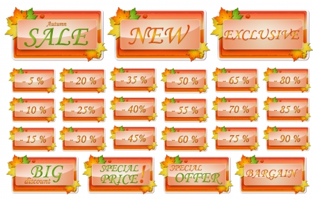 Autumn sale set #Vector のイラスト素材