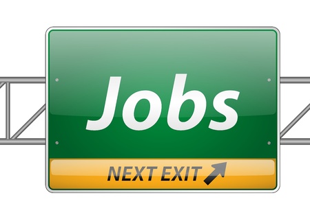 Jobs Freeway Exit Sign のイラスト素材