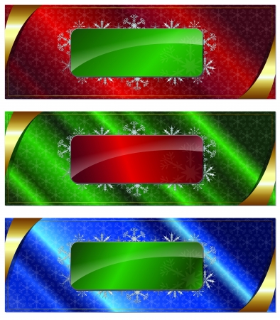 Set of christmas web banners のイラスト素材