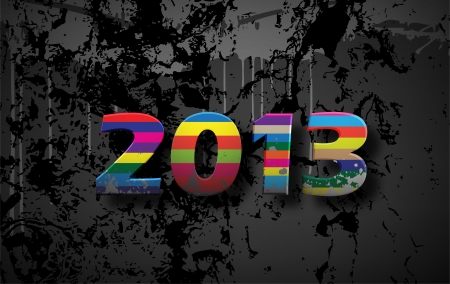 Creative Calligraphy 2013, Happy new year のイラスト素材