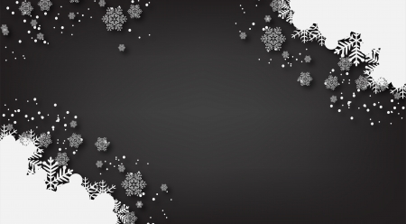Winter frozen background with snowflakes, vector. のイラスト素材