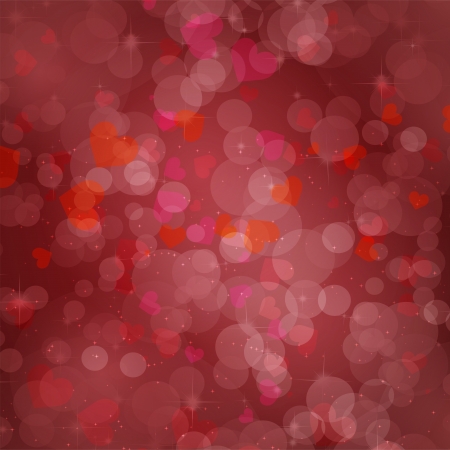 Shiny hearts bokeh light Valentine s day backgroundのイラスト素材