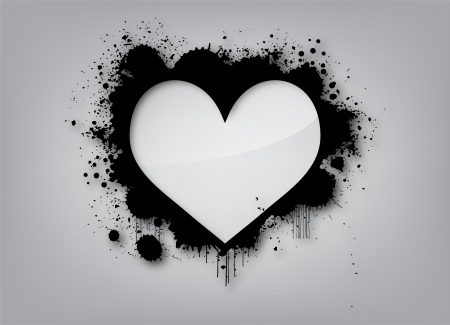 Sprayed heart - Vector illustration of a sprayed heart shape のイラスト素材