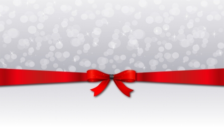 Greeting card with red bow and copy space のイラスト素材