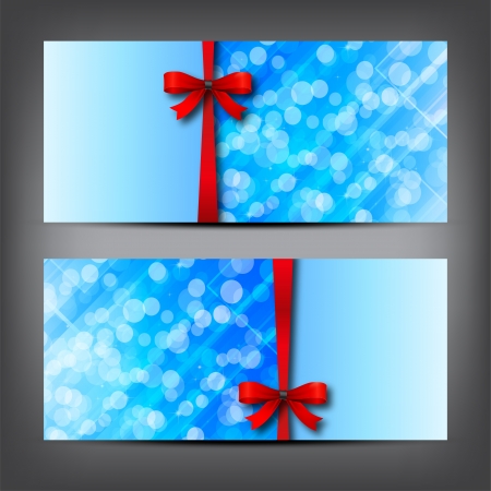 Elegant greeting cards with bows and copy space のイラスト素材