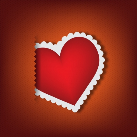 Red heart design cardのイラスト素材