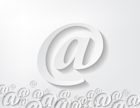 image of paper arroba isolated in white backgroundのイラスト素材