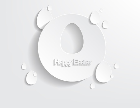 Happy Easter Background with sticker eggs, simple backgroundのイラスト素材