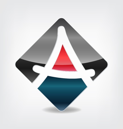 Company symbol with the letter A inside のイラスト素材