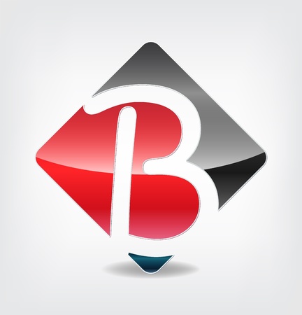 Company symbol with the letter B inside のイラスト素材