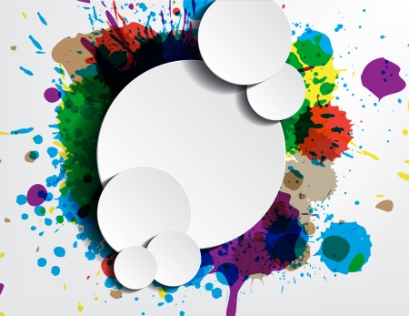 paint wallpaper with bubbles for your text as stickers.のイラスト素材