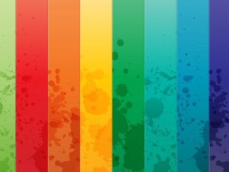 Colorful Background with vertical lines and splashes on themのイラスト素材