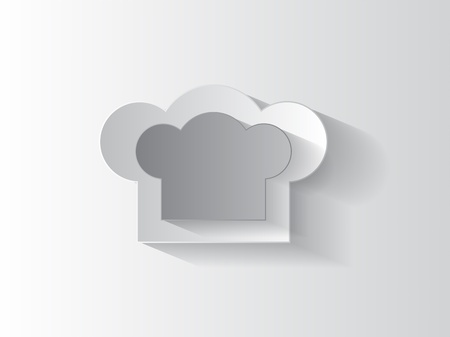 Abstract sticker background with a chef hat and space for text.のイラスト素材