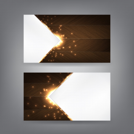 Wood and sparks theme business card template (Part 8)のイラスト素材