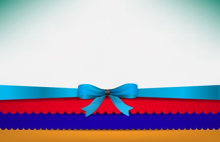Abstract background with the Armenia Flag and a blue bow.のイラスト素材