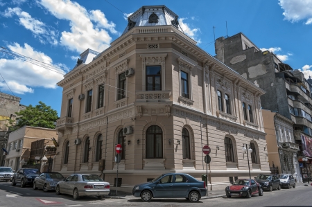 BUCHAREST, ROMANIA - May 31: Downtown Bucharest Architecture on May 31, 2013 in Bucharest,Romania. Bucharest has prominent buildings in a variety of styles by many architects.のeditorial素材