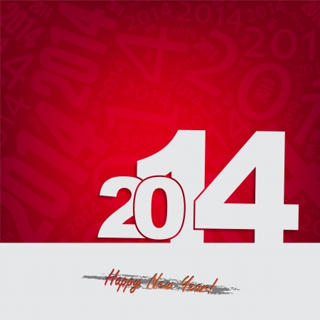 New 2014 year greeting card, with space for text. Happy new year.のイラスト素材