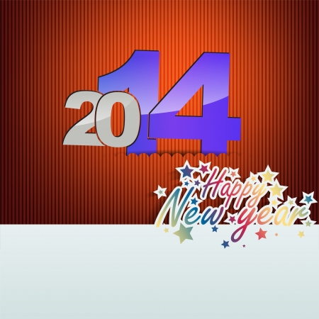 New 2014 year greeting card, with space for text. Happy new year.のイラスト素材