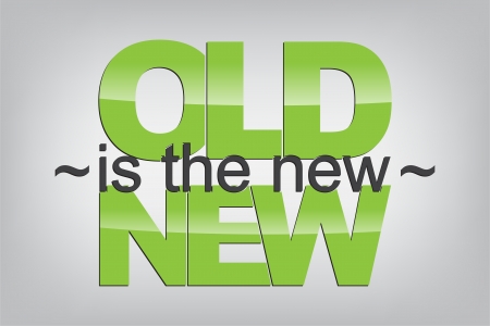 Old is the new New.Typography poster. Motivational Background のイラスト素材