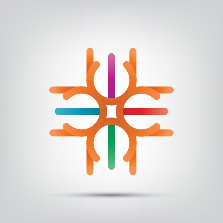 Abstract icon. Colorful abstract icon isolated on a white background.のイラスト素材