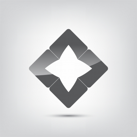 Abstract icon. Black abstract icon isolated on a white background.のイラスト素材