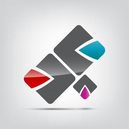 Abstract icon. Colorful abstract icon isolated on a white background.のイラスト素材