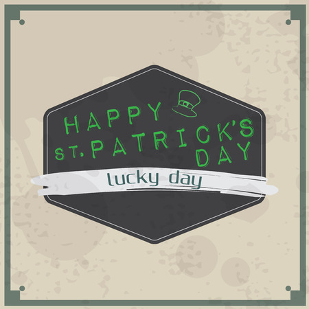 Saint Patrick's Day Typographical Retro Backgroundのイラスト素材