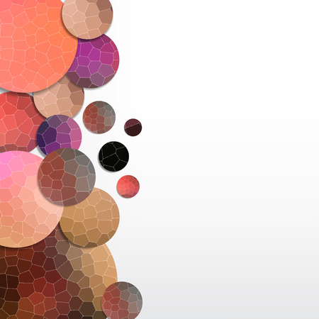 Abstract background with mosaic circles. Space for your text.のイラスト素材