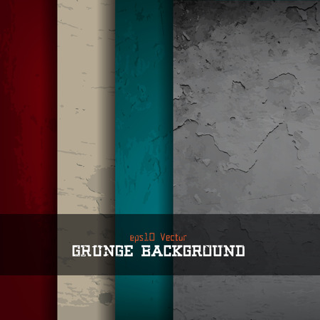 Vector set of 4 grunge abstract background. Vector illustration.のイラスト素材