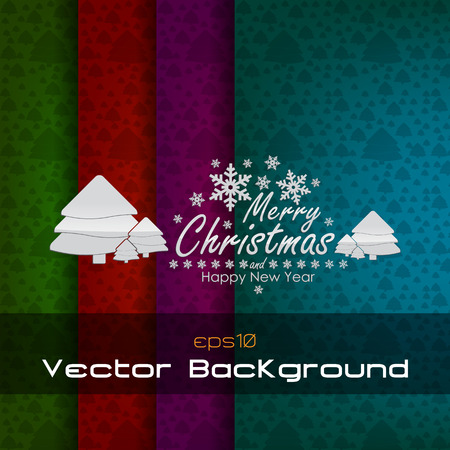 Set of 4 Christmas backgrounds with a nice Christmas message.  のイラスト素材