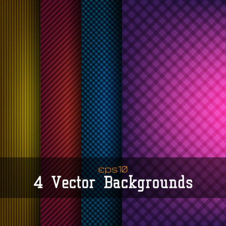 Set of 4  backgrounds with lines. のイラスト素材