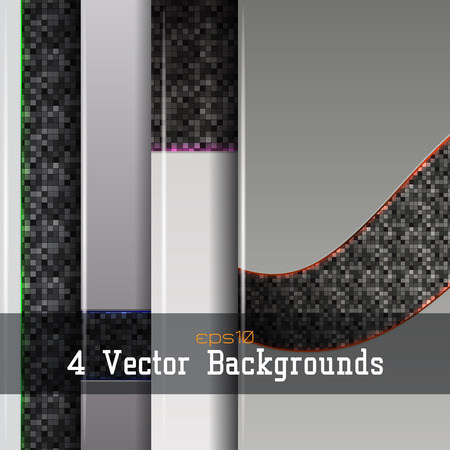 Set of 4  modern background のイラスト素材