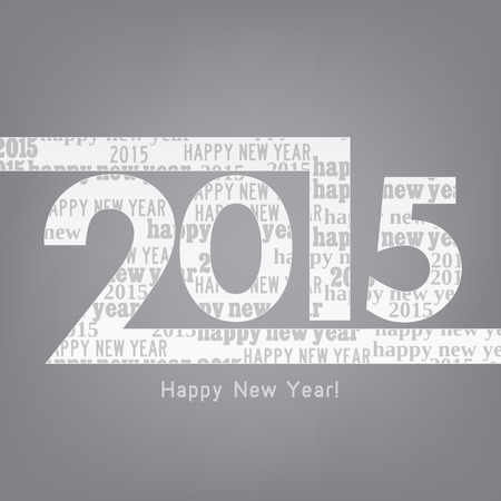 Happy new year 2015. Typography design with space for your own text.のイラスト素材