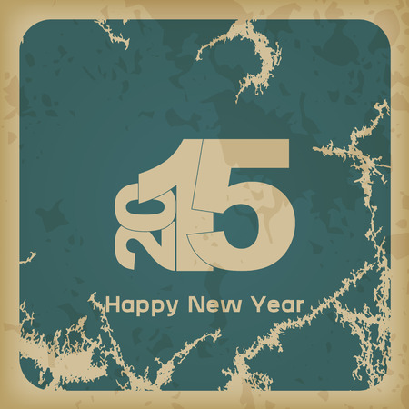 Happy new year 2015 retro style. Typography design with space for your own text.のイラスト素材