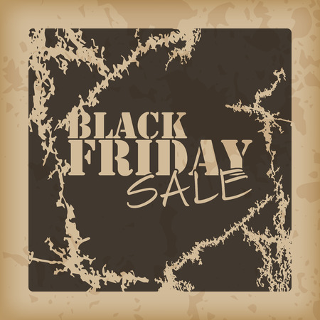 Black Fiday Sale retro style. Vintage background with scratches.のイラスト素材