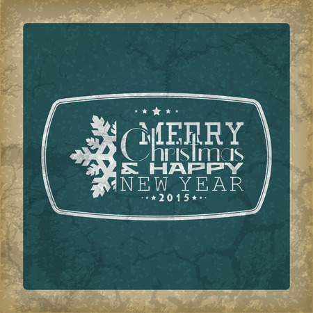 Merry Christmas and Happy New Year 2015. Retro Christmas background. Vintage Christmas Card with space for text.のイラスト素材