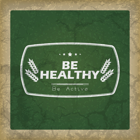 Be healthy. Be Active. Retro motivational posterのイラスト素材