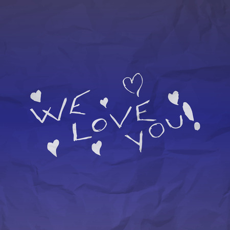We love you! Hand lettering backgroundのイラスト素材