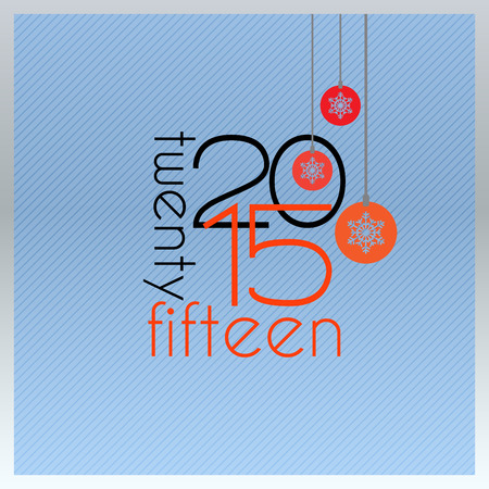 Creative happy new year 2015 design. Holiday minimalist posterのイラスト素材