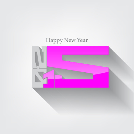Creative happy new year 2015 design. Holiday minimalist posterのイラスト素材