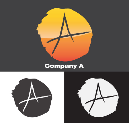 Letter A  icon design template elementsのイラスト素材