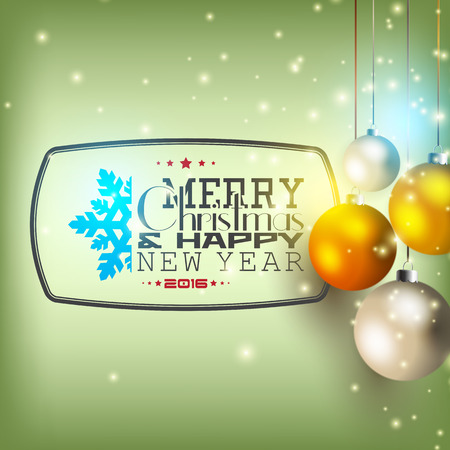 Merry Christmas and happy new year! Christmas card.のイラスト素材