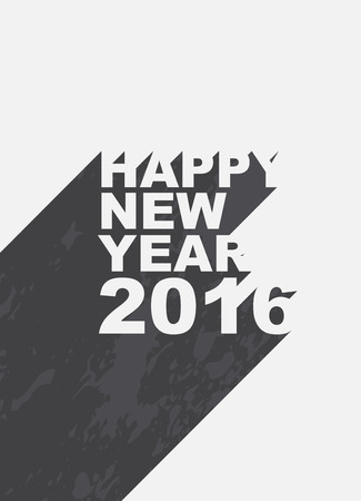 Happy new year 2016  illustration with long shadow background.のイラスト素材